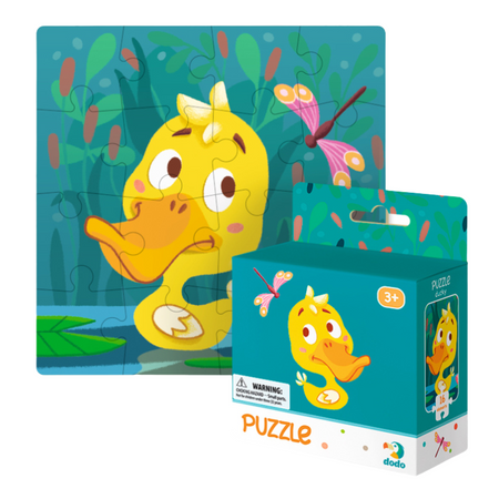 Puzzle "Kaczka"  16 Elementów Układanka Edukacyjna Dla Dzieci Zestaw 